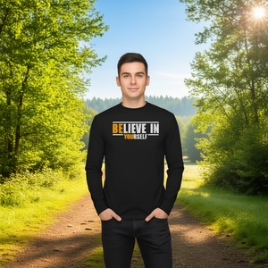 T-shirt à manches longues avec citation positive et inspirante : « Croyez en vous-même » - Product Image 3