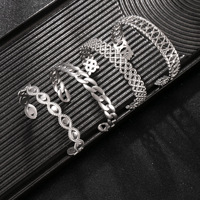 Bracelet manchette en acier inoxydable motif dragon, pressé à l'huile, en forme de C, personnalisé, minimaliste et tendance
