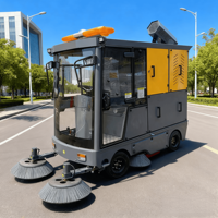 Nouveau balayeur autoporté électrique pur pour routes, voies publiques, autoroutes et aéroports, avec fonction de lavage et nettoyage haute pression, 18100/h
