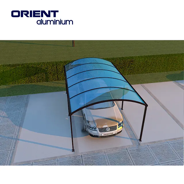 Modern Outdoor Park Metal Garage Rv Cover Shade Shed policarbonato Roof alluminio Heavy Duty Carport per parcheggio auto