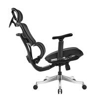 Chaise de bureau ergonomique en maille nylon 4D avec support lombaire à 6 rails et accoudoirs 5D en PU pour espaces de travail modernes et salons