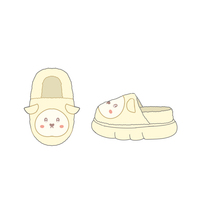 Sandales fermées Kawaii Chibi personnalisées, chaudes, douces, mignonnes et amusantes, en peluche de chat d'anime pour l'hiver, vente en gros