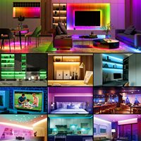 Bande lumineuse LED à commande musicale 5 mètres/3 m/2 m Étanche Bande LED Rgbic RGB IP65 Bande lumineuse LED flexible 5V Bande lumineuse de rétroéclairage TV