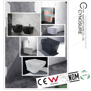 WC sanitaire chinois sans rebord avec chasse d'eau TORNADO à haute puissance - Product Image 1