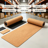 Natürliche Kork-Gummi Yogamatte 1830x610x4mm Umweltfreundlich Rutschfest Schweißresistent Heim-Fitness Großhandel Private Label Fabrik 5mm