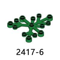 2417 Piezas Pequeñas de Ladrillos, Hojas de Plantas 6*5, Accesorios de Color, Sets de Bloques de Construcción, Juguetes de Partículas para Niños, 100g/bolsa