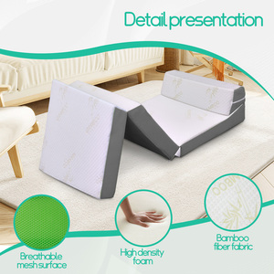 4 "dày tri-gấp Bộ nhớ bọt nệm với chỉnh hình bọt nệm có thể tháo rời có thể gập lại giường cho lều/Cắm trại/khách gối - Product Image 2