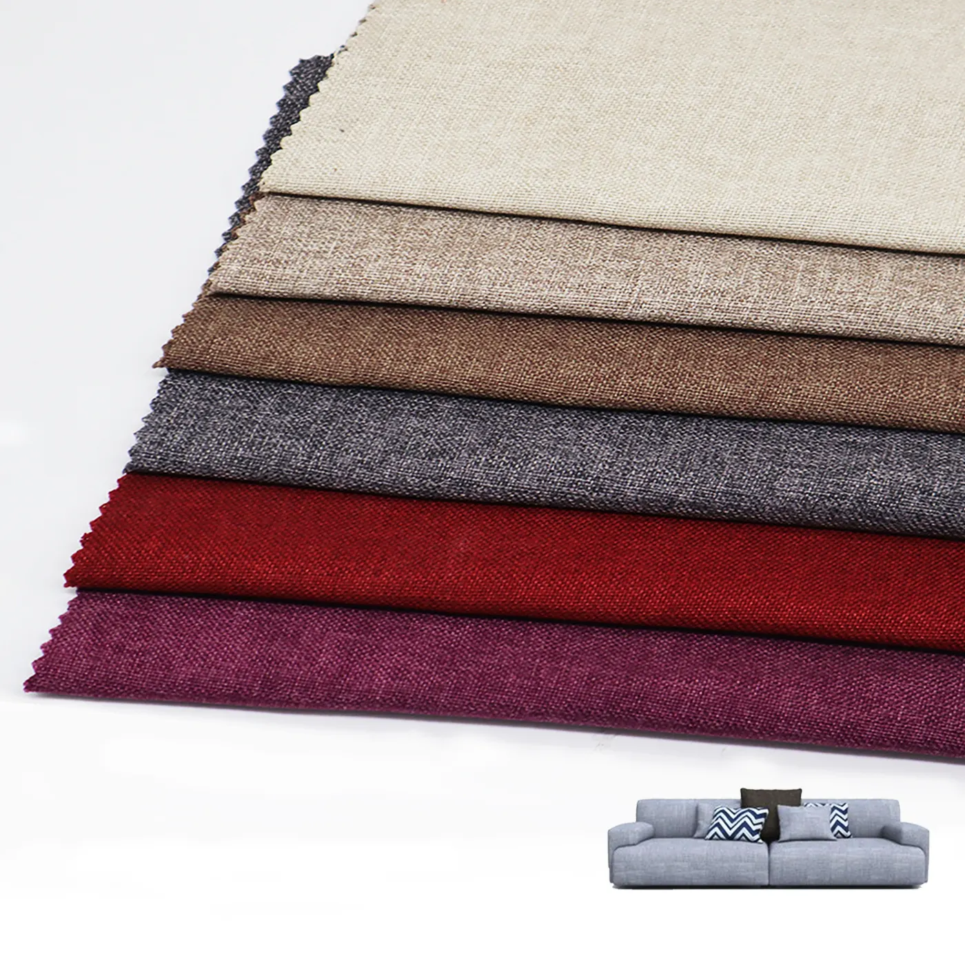 Vải Trang Trí Trang Chủ Thiết Kế Hành Lý Chất Liệu 100% Polyester Linen Sofa Trang Trí Nội Thất Vải