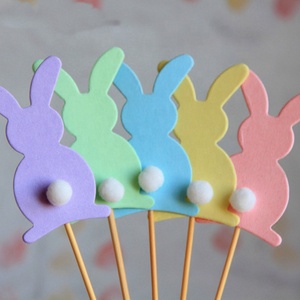 ตุ๊กตาตกแต่งหน้าเค้กกระต่ายบิงบันนี่สีสันสดใสสำหรับวันเกิดหรือวันอีสเตอร์ - Product Image 6