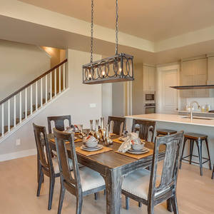 Lustre de ferme en bois antique Luminaires de salle à manger rectangulaires sur un foyer linéaire Suspension au plafond - Product Image 5