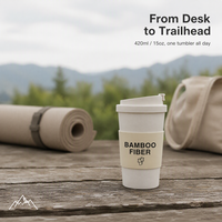 Gobelet à café réutilisable en fibre de bambou PP de 420 ml (15 oz), anti-fuite, avec couvercle à clipser, compatible lave-vaisselle, logo personnalisé, vente en gros, tasse écologique pour le camping