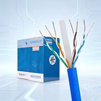 Kabel Ethernet Cat6 Cca Kompatibel 23awg Utp Solid 305m Kabel Lan Kecepatan Tinggi 1000ft 4 Pasang Berlapis Tembaga