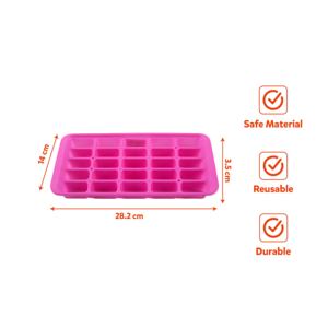 แม่พิมพ์ทำน้ำแข็ง 28.2x14x3.5 ซม. หลายสี วัสดุพลาสติก PP เกรดอาหาร ปลอดสาร BPA ทนทาน ถอดออกง่าย ใช้กับช่องแช่แข็งได้ เหมาะสำหรับใช้ในบ้าน ห้องครัว บาร์ - Product Image 4