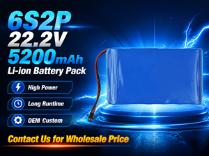 Pack de batteries Li-ion 6S2P 22,2V 5200mAh, pack de batteries rechargeables haute tension 18650 avec connecteur pour drone - Product Image 4