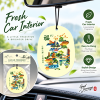 Diffuseur d'air suspendu pour voiture, design amusant personnalisé, parfum d'air en papier promotionnel, différentes senteurs, logo aromathérapie