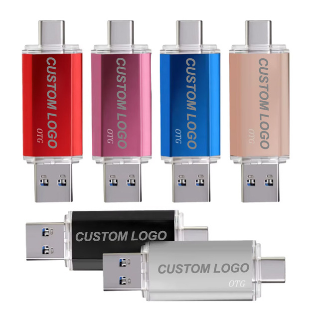 Cheapest Price OTG Type-C Memory Stick 64GB Pendrive Flash Disk 16GB High Speed Metal U Disk USB Flash Drive for Smartphones