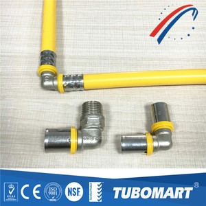 Tubomart 16mm laiton 1/2 \ "mâle coude raccord à pression filetage externe G presse pour tuyau <span class=keywords><strong>multicouche</strong></span> PEX ISO CE plaqué plomberie - Product Image 2