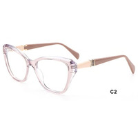 Haoya JO01052 Monture de lunettes optiques en acétate de haute qualité avec logo personnalisé à la mode pour femmes Fabriqué en Chine