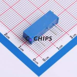 Résistance/potentiomètre réglable 3006P-1-105, composant traversant (THT)-3P, 19,3x4,9 mm, résistance 1 mOhm, 10 %, 750 mW, 250 ppm/ ℃ - Product Image 2