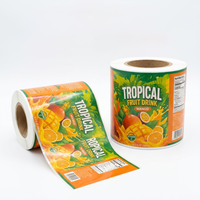 Étiquettes de bouteilles de jus résistantes aux basses températures, rouleaux d'étiquettes en vinyle imperméables pour emballages de boissons, autocollants de logo pour étiquettes