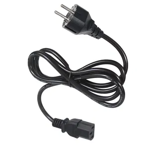 Kabel 77 steker laki-laki Cee 7 jenis Pc pasokan untuk pelurus rambut 3 inti H05vvof 0.75Mm C13 ketel kabel daya Timbal