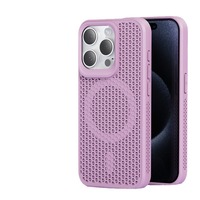 Coque en maille pour iPhone 17 Pro Max / 15 Pro / 11, motif nid d'abeille, respirante, dissipation thermique, magnétique