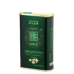 0.5L 1L 2L 3L 4L 5L printed square tin Food olive oil can empty paint cans wholesale with lids