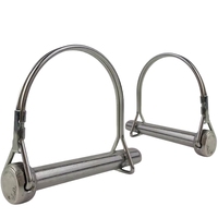 Goupille de blocage d'arbre de prise de force (PTO) pour attelage de remorque, en acier inoxydable/acier au carbone, finition brillante, norme DIN, 1/4 pouce