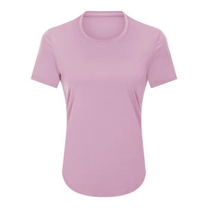 Femmes été vêtements actifs personnalisé entraînement Yoga haut sensation de fraîcheur grande taille à manches courtes respirant chemise personnalisable Sport t-shirt - Product Image 6