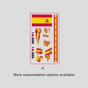 Pegatina Corporal <span class=keywords><strong>para</strong></span> Fiestas, Tatuaje Temporal con Diseño de Bandera Brillante de Neón <span class=keywords><strong>para</strong></span> Festivales y Raves - Product Image 5