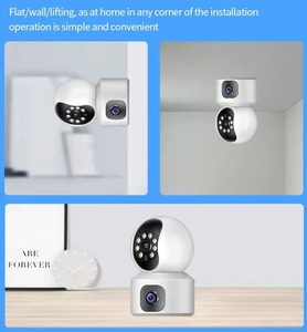 กล้องวงจรปิดตรวจสอบความปลอดภัยในตอนกลางคืนเลนส์คู่ระบบไวไฟสำหรับบ้าน - Product Image 3