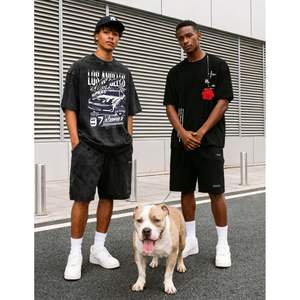 T-shirt surdimensionné personnalisé pour homme en coton délavé à l'acide, manches courtes, style streetwear décontracté, jersey respirant (S-2XL) - Product Image 6