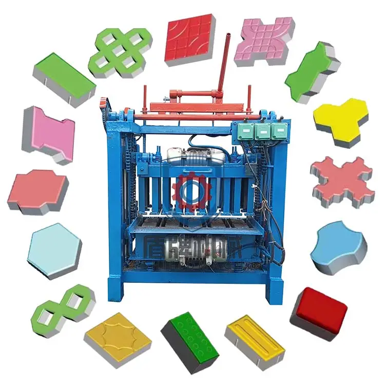 Machine de fabrication de blocs creux en QMJ4-35A Petite presse électrique Machine de fabrication de briques
