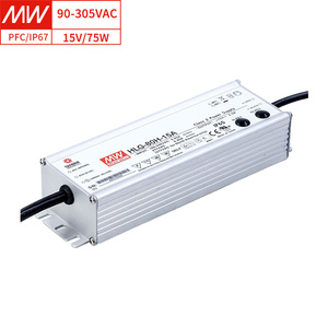 Có nghĩa là tốt HLG-80H-15A 89% Eff. IP67, điều chỉnh đầu ra, hoạt động-PFC, 15V 75W liên tục hiện tại + Điện áp dẫn lái xe, dẫn chiếu sáng - Product Image 1