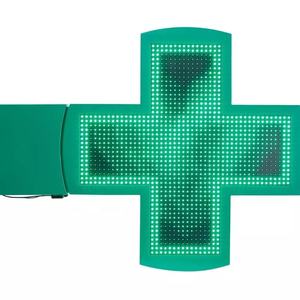 TPDISPLAY P16 Outdoor Green LED Pharmacy Cross <b>Display</b> Farmacia Croce Cruz De Farmacia LED Sign - Product Image 5