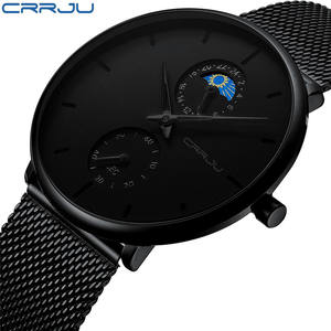 Reloj CRRJU Popular con Logotipo Personalizado, Resistente al Agua, Correa de Malla Delgada, Minimalista, Reloj de Pulsera para Hombre, Reloj Deportivo de Cuarzo para Negocios - Product Image 2