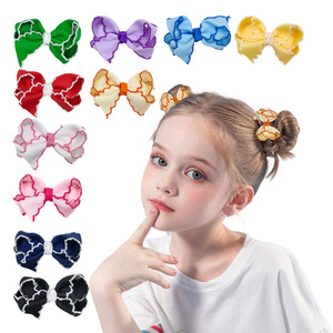 Laço de Fita Gorgorão Atacado Daou para Crianças, Estilo Europeu-Americano, Presilha Jacaré para Meninas, Feito à Mão, Mais Vendido - Product Image 1
