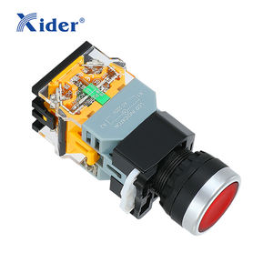 22 मिमी LA38-11D/ग्रीन लाइट सेल्फ-लॉकिंग सेल्फ-रीसेट 1nc फ्लैट हेड मोमेंटरी प्रबुद्ध पुश बटन स्विच - Product Image 5