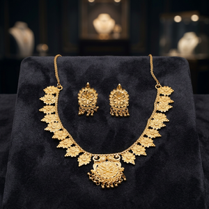 Venta al por mayor de joyería de moda 14K 18K 24K chapado en oro de latón relleno de oro conjunto de joyería de diseño Floral joyería de boda india religiosa ortodoxa - Product Image 1