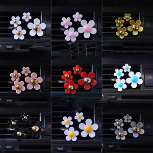 Marguerite fleur pour climatiseur de voiture, Clip de parfum de sortie <span class=keywords><strong>d</strong></span>'air, accessoires <span class=keywords><strong>d</strong></span>'intérieur pour femme - Product Image 3