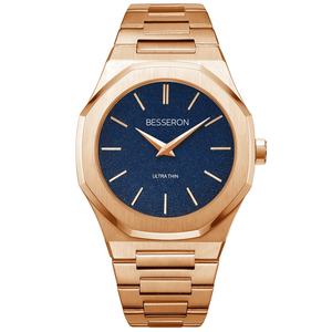 Reloj de Pulsera Ultrafino de Oro Rosa con Logotipo Personalizado, Relojes de Mujer Delgados de Alta Calidad Resistentes al Agua 5ATM - Product Image 2