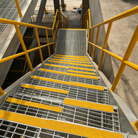 Bandes de nez de marche antidérapantes modernes en carbure de silicium, vente en gros, marches d'escalier en fibre de verre GFRP avec design ergonomique