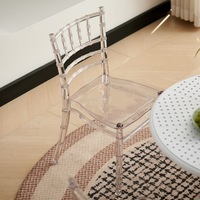 Chaises en plastique transparentes modernes pour enfants, vente en gros, pour mariages et hôtels, chaises de salle à manger d'extérieur pour salon