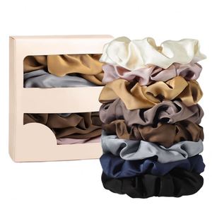 Bandas de Pelo de Satén Unisex a la Moda, Scrunchies Coreanos Grandes para Ocasiones de Primavera - Product Image 1