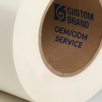 Papier adhésif laminé semi-brillant amovible en rouleau pour l'impression d'emballages