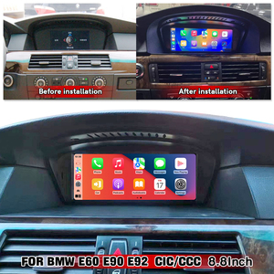 Écran <span class=keywords><strong>Android</strong></span> 14 de 8,8 pouces, CarPlay sans fil automatique pour <span class=keywords><strong>BMW</strong></span> Série 5 3 E60 E61 E63 <span class=keywords><strong>E90</strong></span> E91 E92 E93 Cic <span class=keywords><strong>Ccc</strong></span> Radio 4G sans latence - Product Image 2