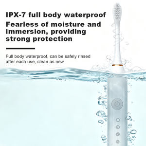 Cepillo de Dientes Eléctrico Recargable Tipo-C con LED, Resistente al Agua IPX7, Cerdas de Nailon Suaves para Blanqueamiento Dental, Diseño Portátil, Funciones Inteligentes - Product Image 4