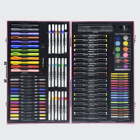 Ensemble d'outils de dessin sur le thème de la licorne pour enfants, 120 pièces, multicolores, crayons de couleur à l'eau, feutres, fournitures artistiques pour les élèves du primaire