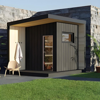 Ruang Sauna Kayu Cedar Merah Solid Modern untuk Luar Ruangan, 1-4 Orang, Sauna Uap Basah Elektrik Tradisional untuk Penggunaan Relaksasi Spa di Halaman Belakang Rumah