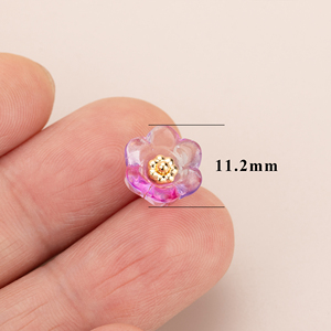 <span class=keywords><strong>MG42</strong></span> 20ชิ้น/ล็อต, เครื่องประดับอัญมณีขายส่ง, ชุบทอง18K, ทองแดง, ดอกไม้แก้ว, เสน่ห์, จี้แบบ DIY, เครื่องมือช่างทำต่างหู - Product Image 2